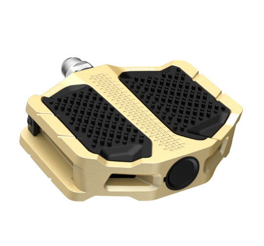 фото Педали велосипедные shimano ef205, топталки, алюминий, золотой, epdef205k