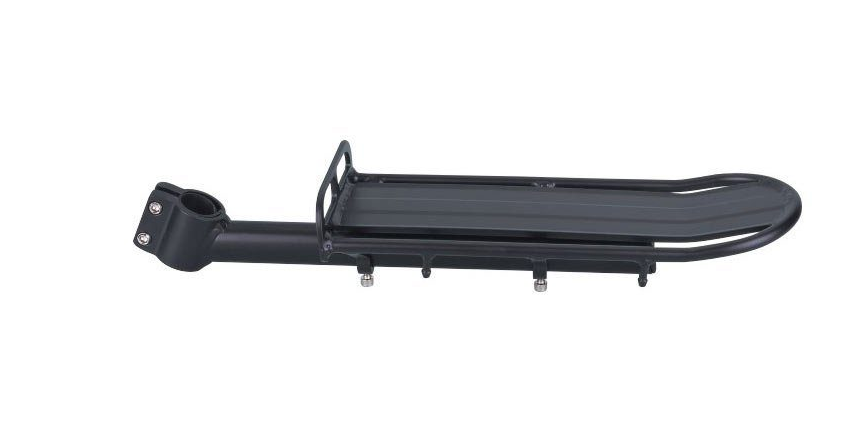 фото Багажник велосипедный trix, задний, консольный, 20"-29", алюминий, с креплением за подседельный штырь, черный, 605-3