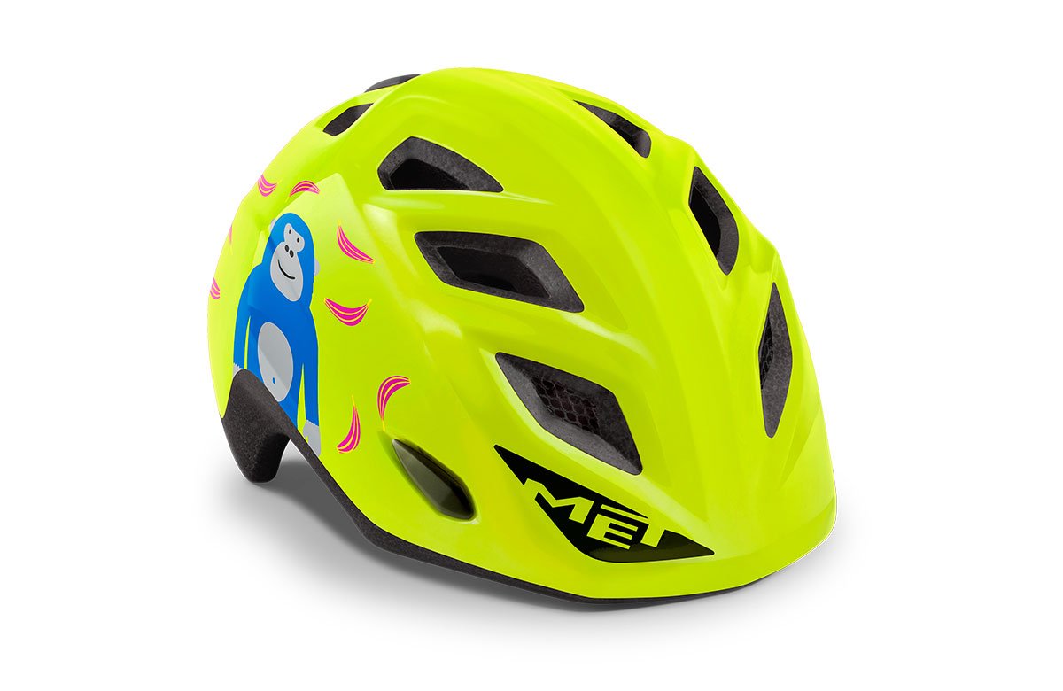 фото Велошлем детский met elfo lime green monkey/glossy 2021 (размер: 46-53 см)