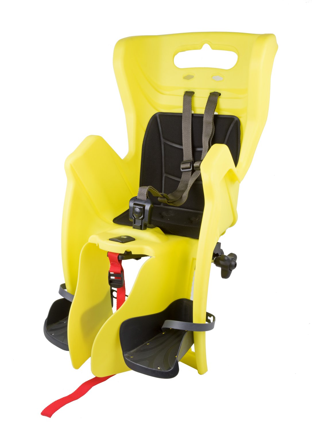 фото Детское велокресло bellelli little duck (3) hi-viz, на багажник, жёлтое, до 7лет /22 кг, 0-280235