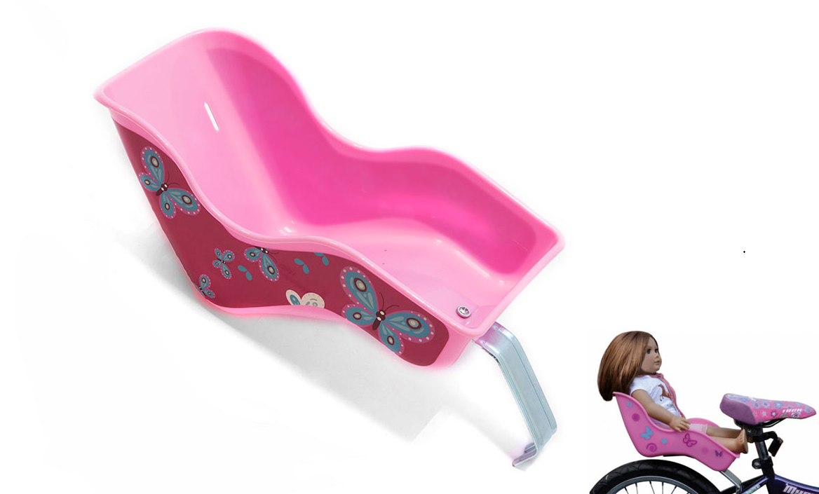 фото Детское велокресло для кукол, заднее, дизайн бабочки, розовый, 3 no name