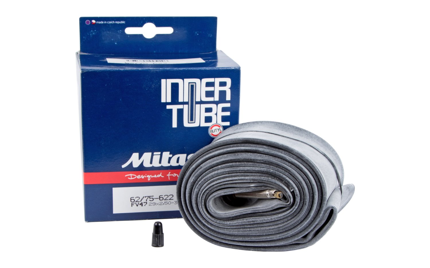 Велокамера Mitas 29x2.50-3.00 (62/72-662),FV47, Classic A11, BSC, толщина стенки 0,9 mm, черная, 5-10300032-112
Велокамера Mitas 29x2.50-3.00 (62/72-662),FV47, Classic A11, BSC, толщина стенки 0,9 mm, черная, 5-10300032-112