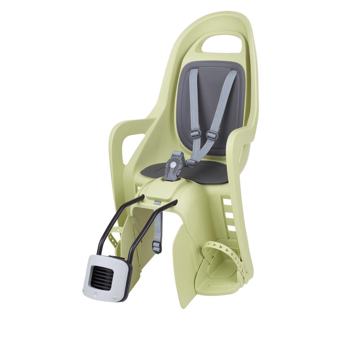 фото Детское велокресло polisport groovy maxi ff, заднее, на подседельную трубу, light green/dark grey, pls840600002