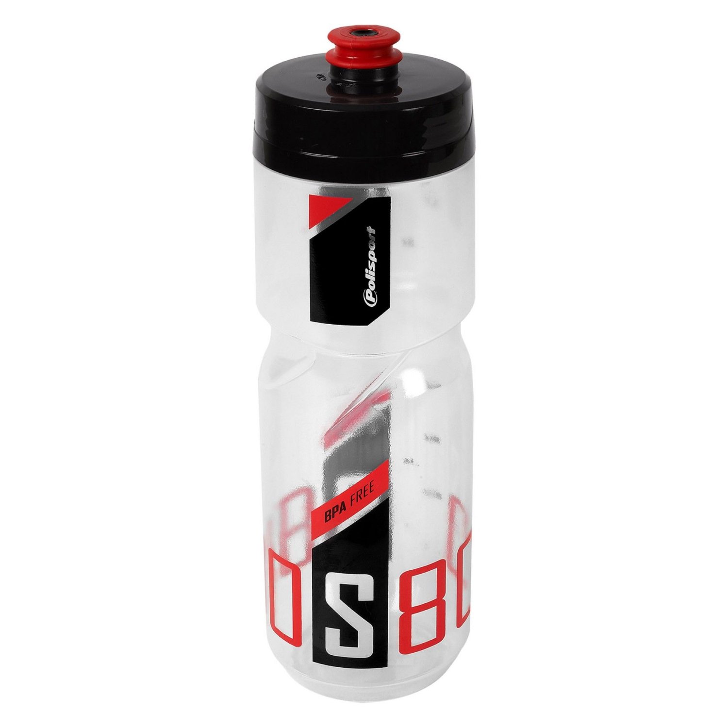 фото Фляга велосипедная polisport s800, 800 мл, clear/black/red, pls8645400001