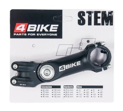 Вынос руля велосипедный 4BIKE TDS-D299N, алюминий, длина 125, угол 0-60°, диаметр 31.8 мм, ARV000165
Вынос руля велосипедный 4BIKE TDS-D299N, алюминий, длина 125, угол 0-60°, диаметр 31.8 мм, ARV000165