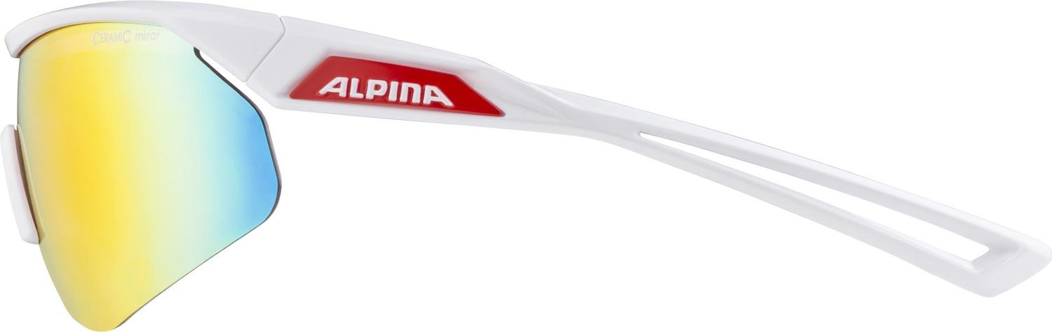 фото Очки велосипедные alpina nylos, солнцезащитные, shield white/red/red mirror, 2021, a8634310