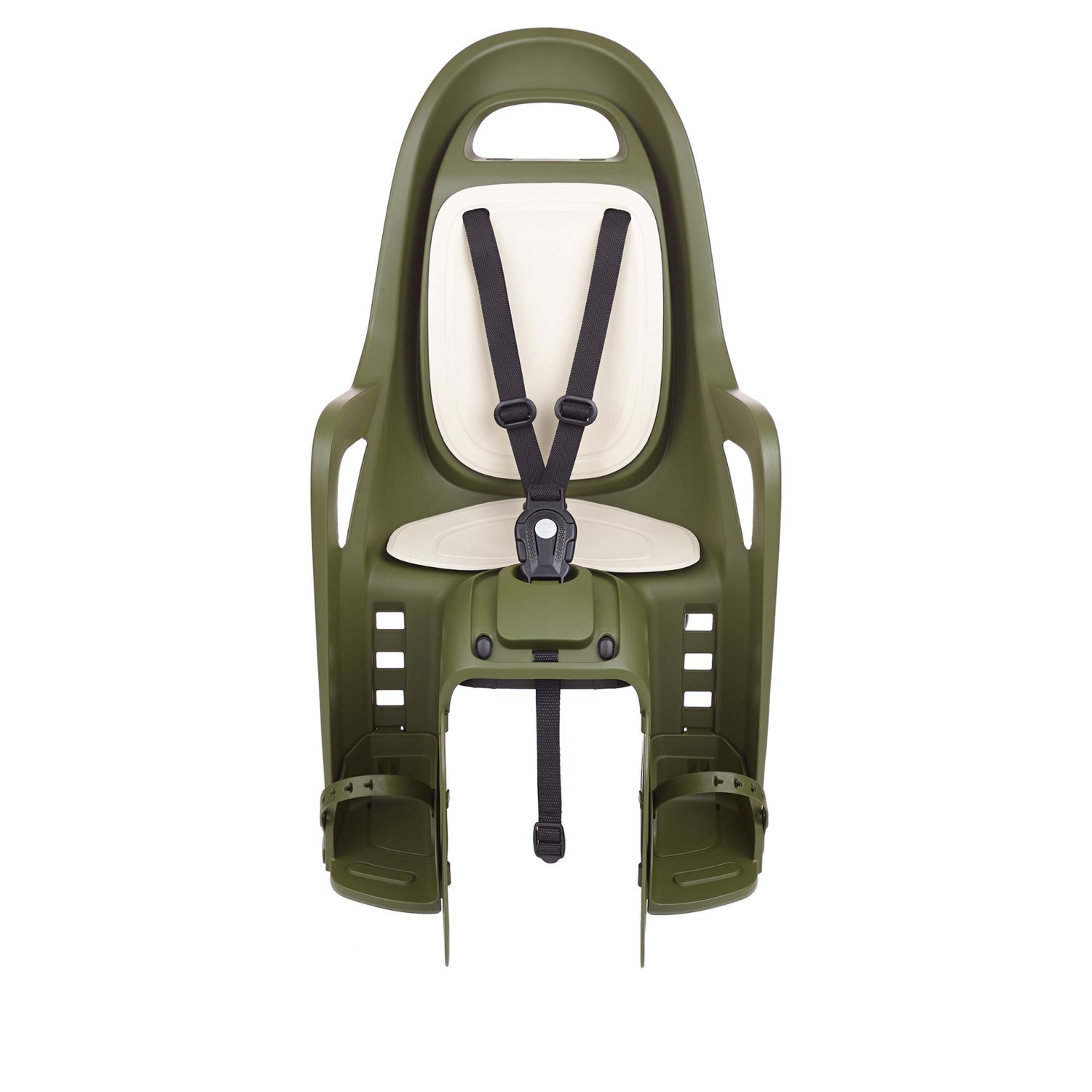 фото Детское велокресло polisport groovy maxi cfs, заднее, крепление на багажник, dark green/cream, pls8406100014