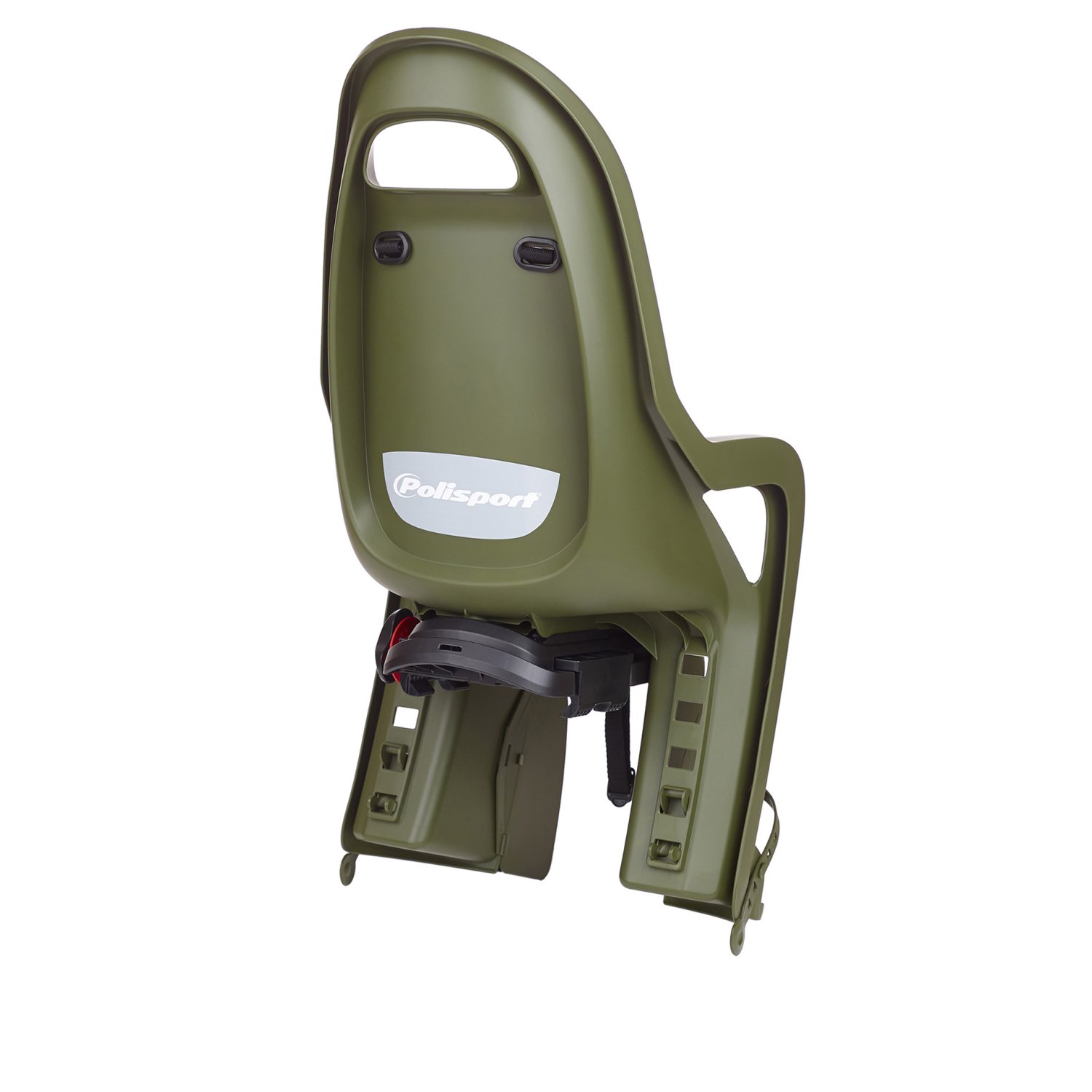 фото Детское велокресло polisport groovy maxi cfs, заднее, крепление на багажник, dark green/cream, pls8406100014