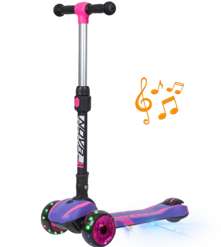фото Самокат novatrack rainbow, для детей, двухцветная платформа, фиолетовый, 120cgp.rainbow.vt20
