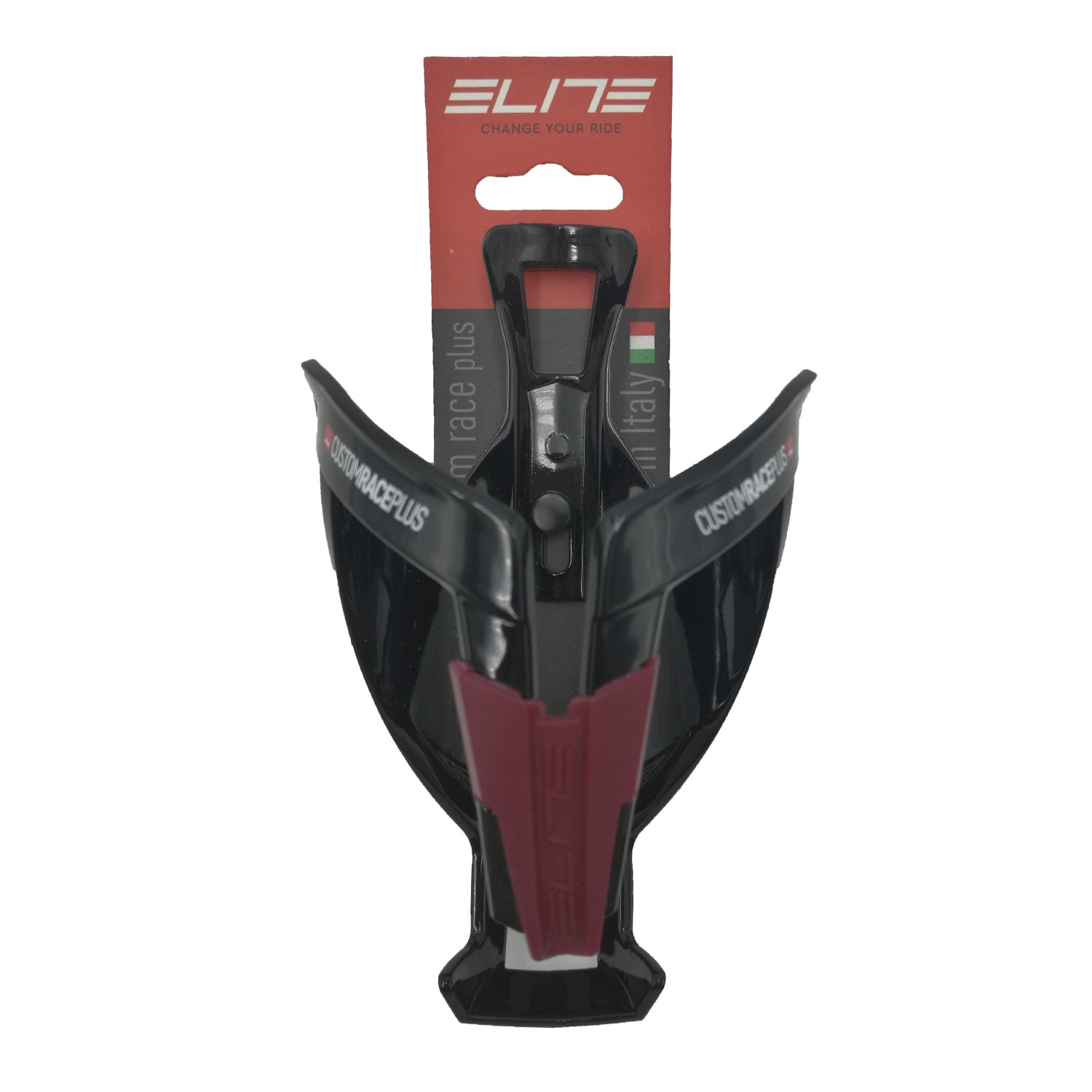 фото Флягодержатель elite custom race plus, черный, пурпур (амарант) рисунок, el0140648