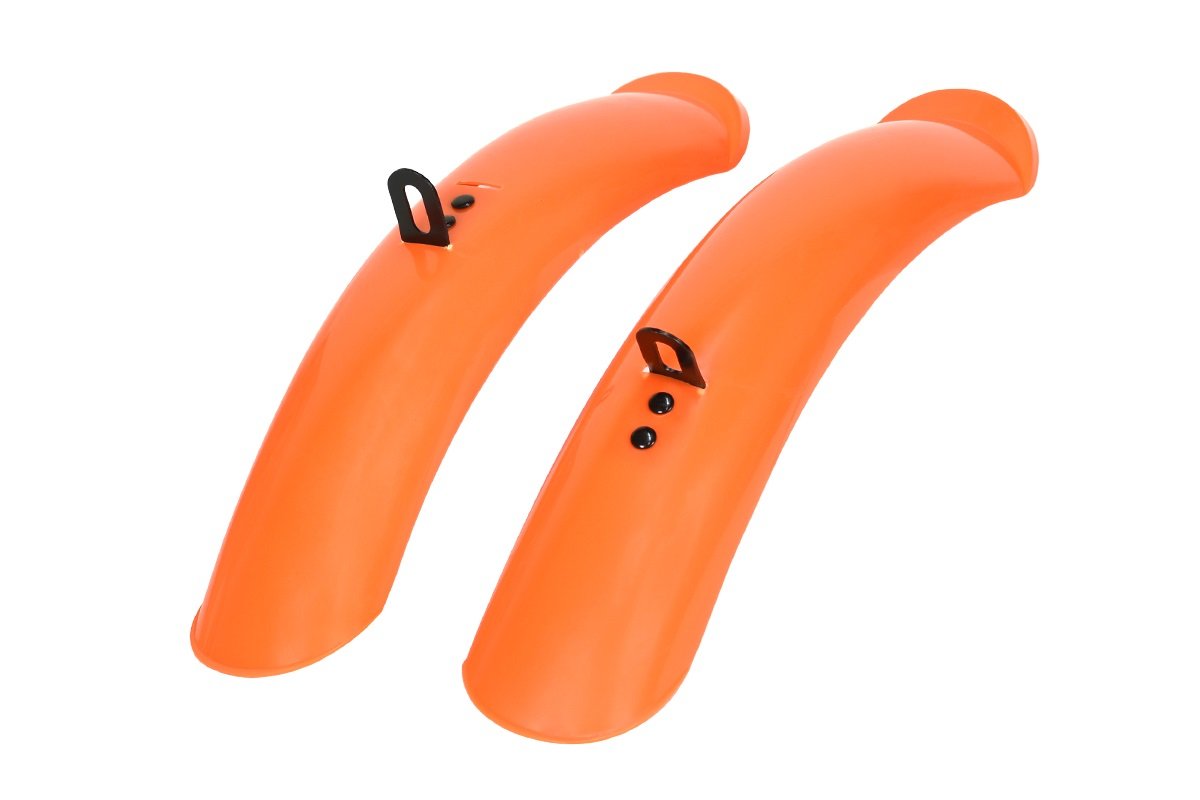 фото Крылья велосипедные juchuang pm-15 ys-7933, 18", комплект, пластик, оранжевые, pm-15 orange