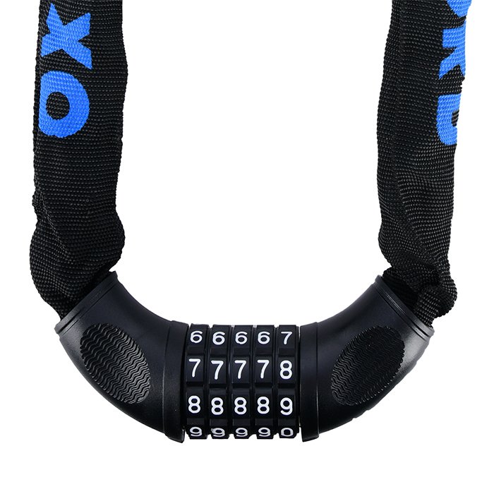 фото Замок велосипедный oxford combi chain 6, цепной, кодовый, чёрный, lk111