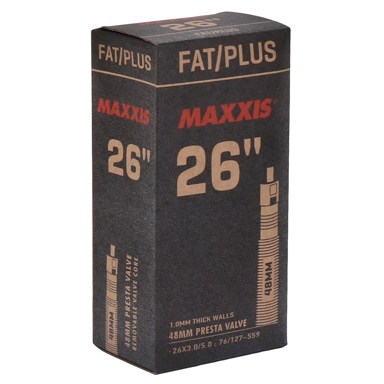 Камера велосипедная Maxxis Fat/Plus Tire 26x3.0/5.0, велониппель Presta 48 мм EIB00141200
Камера велосипедная Maxxis Fat/Plus Tire 26x3.0/5.0, велониппель Presta 48 мм EIB00141200
