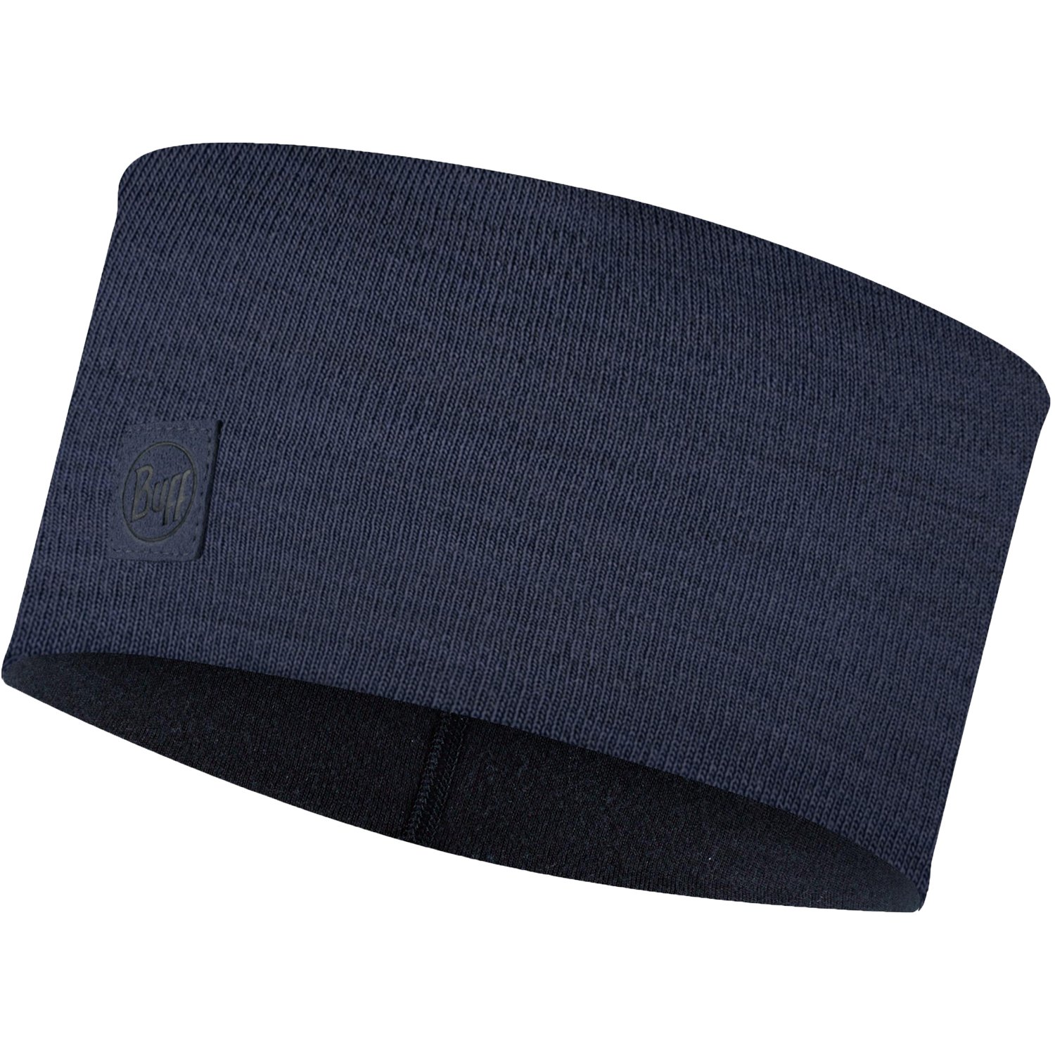 фото Повязка buff merino wide headband solid denim, унисекс, 2022-23, синий, 129441.788.10.00