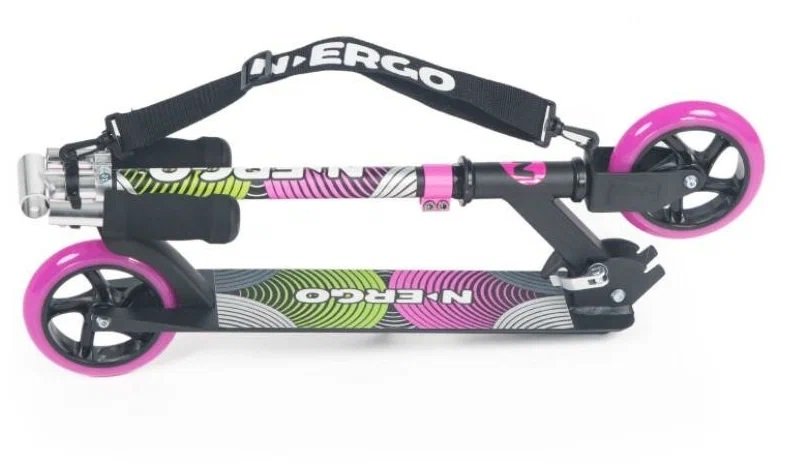 фото Самокат n.ergo s-201/n pink, розовый/зеленый