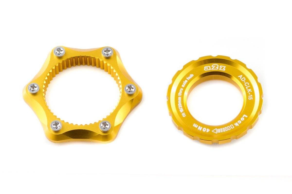 фото Адаптер a2z center lock - 6 болтов, замок qr, gold, ут000043181