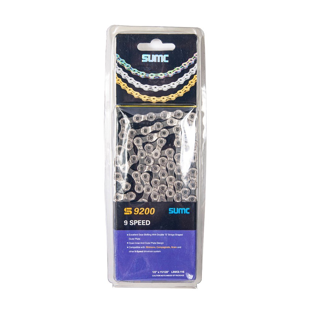 Велосипедная цепь SUMC - S9200, 1/2''x11/128'', 9 скоростей, 116 звеньев, с замком, серебристо-серая, SL566R, ARV000085
Велосипедная цепь SUMC - S9200, 1/2''x11/128'', 9 скоростей, 116 звеньев, с замком, серебристо-серая, SL566R, ARV000085