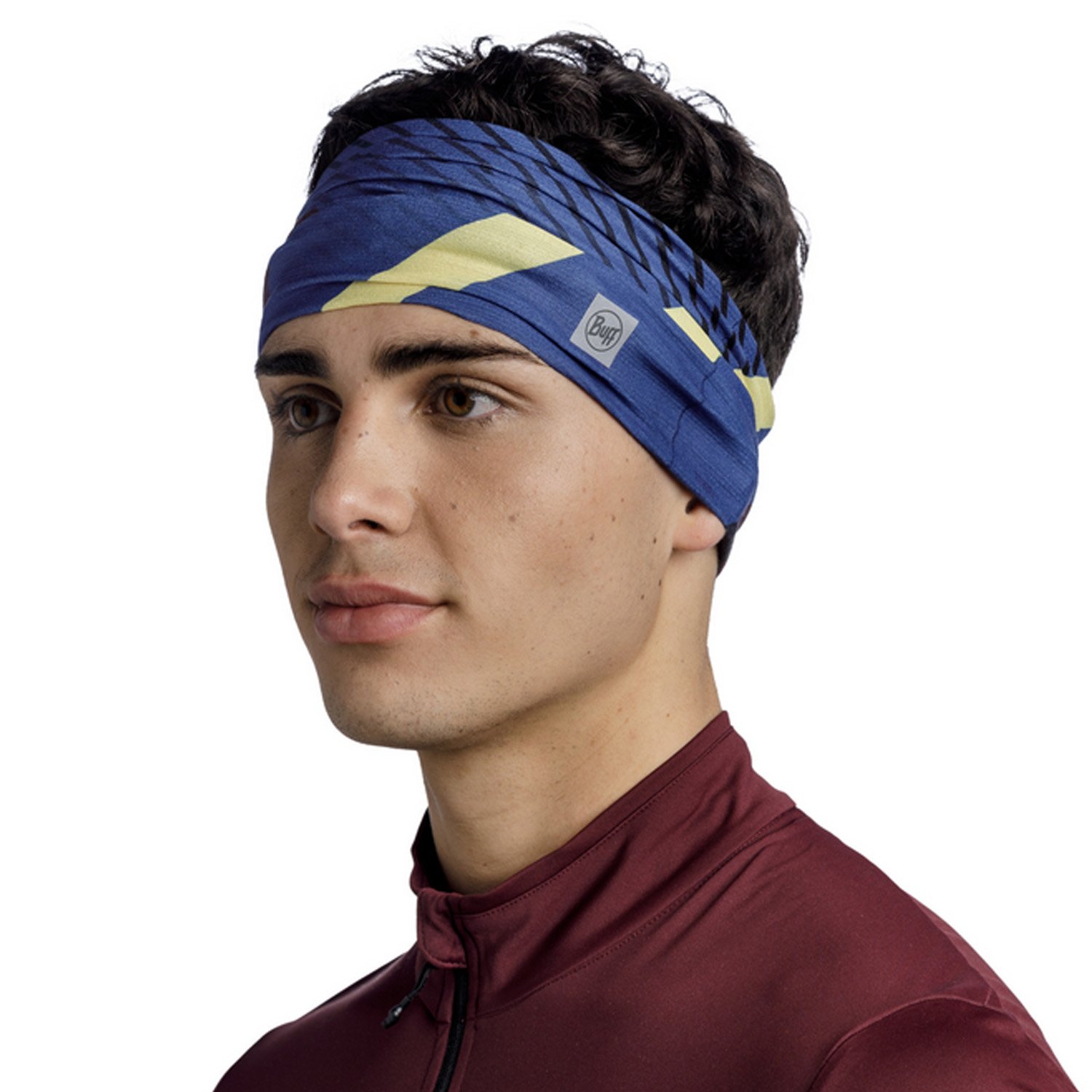 фото Бандана buff coolnet uv+ akim cobalt, синий/черный, 2023. 132283.791.10.00