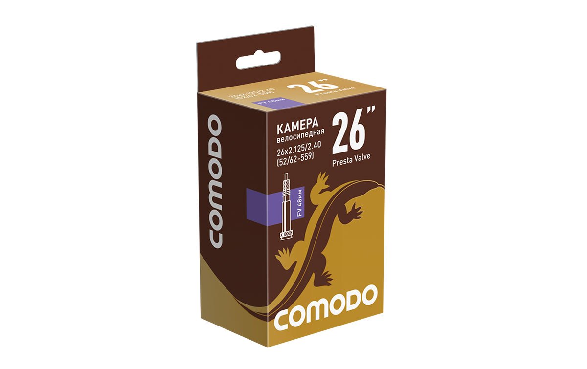 Велокамера COMODO, 26 x 2.125/2.40 (52/62-559), FV 48 мм, бутиловая, TBCM262125FV48BT
Велокамера COMODO, 26 x 2.125/2.40 (52/62-559), FV 48 мм, бутиловая, TBCM262125FV48BT