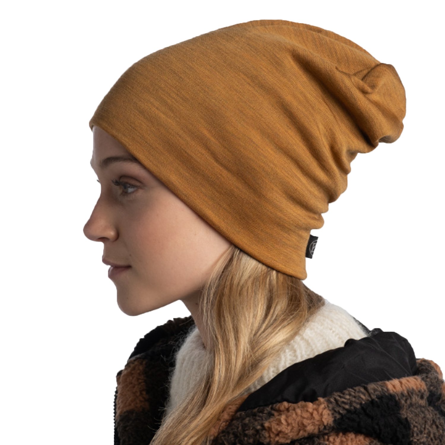 фото Шапка buff merino heavyweight hat solid mustard, коричневый, 111170.118.10.00