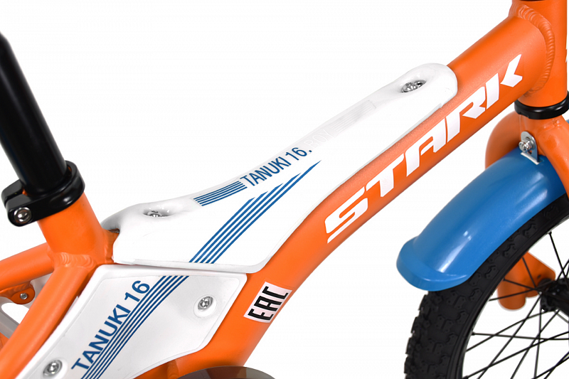 фото Детский велосипед stark tanuki 16 boy оранжевый/синий/белый, 2023