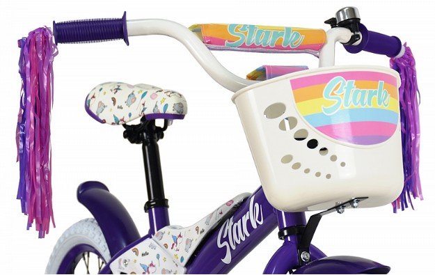 фото Детский велосипед stark tanuki 16 girl фиолетовый/белый, 2023