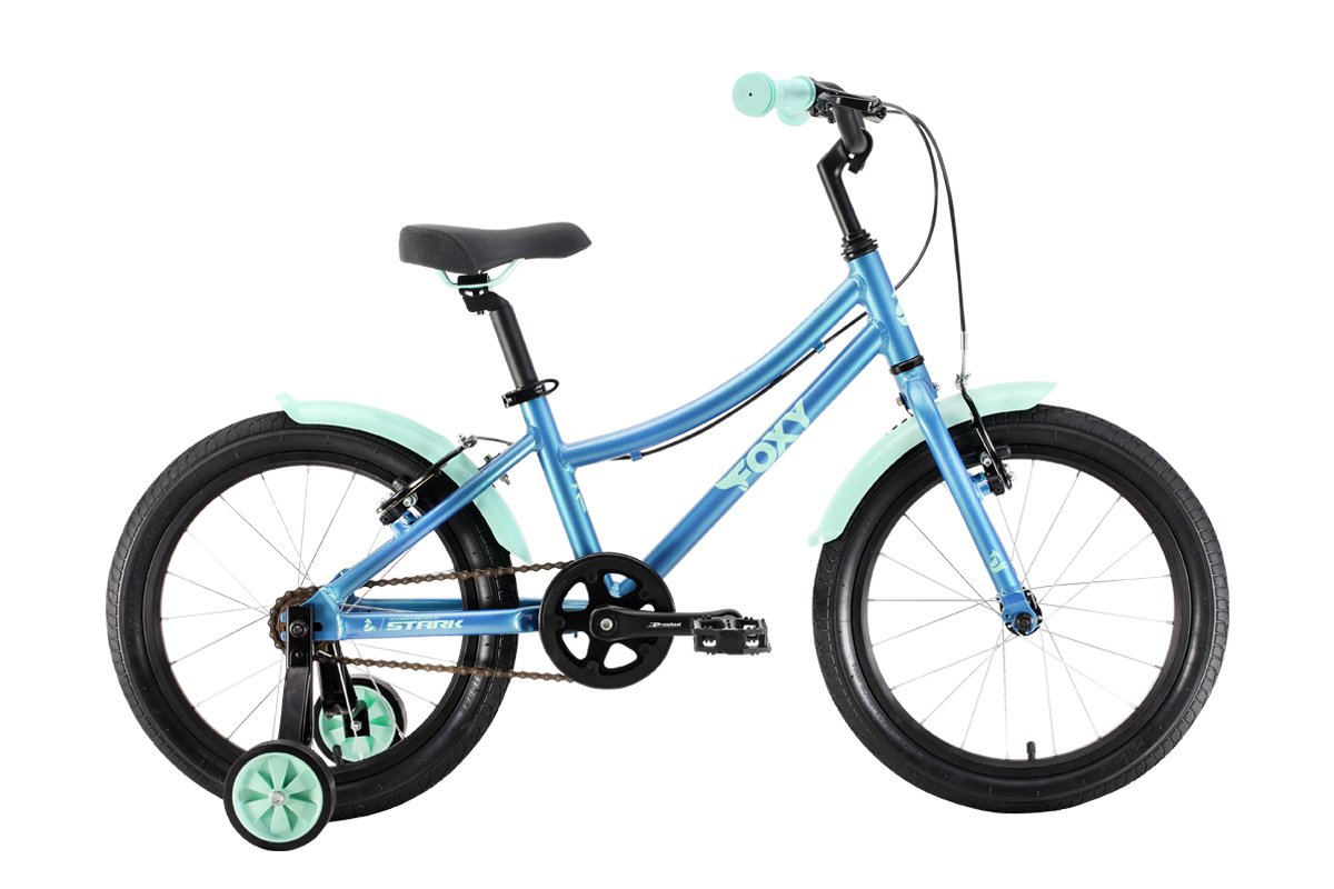 фото Детский велосипед stark foxy girl 18, синий/мятный, 2024, hq-0014333