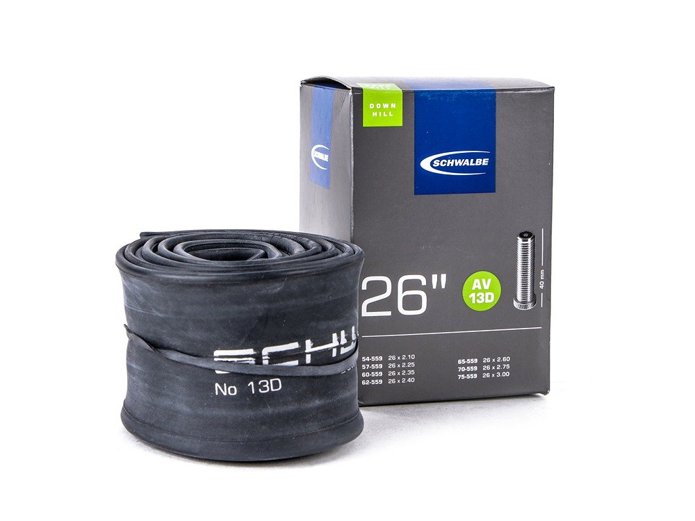 Велокамера Schwalbe AV13D, TR4 DOWNHILL, 26"-1.95-3.0, 54/75-559, 290 гр, автониппель 40мм, 10425740
Велокамера Schwalbe AV13D, TR4 DOWNHILL, 26"-1.95-3.0, 54/75-559, 290 гр, автониппель 40мм, 10425740