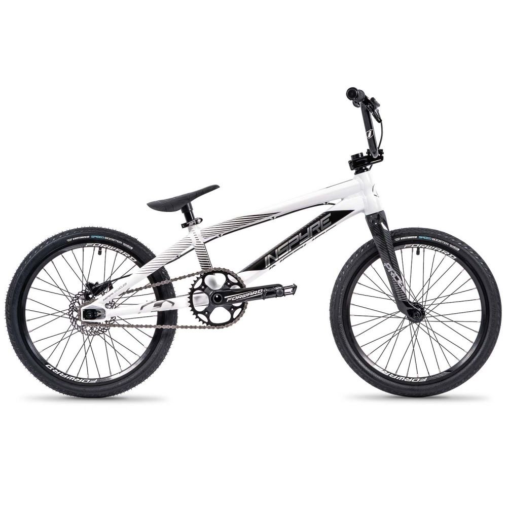 фото Велосипед bmx inspyre evo-c disk pro bike 2023 white / black / brushed raw, vein2333