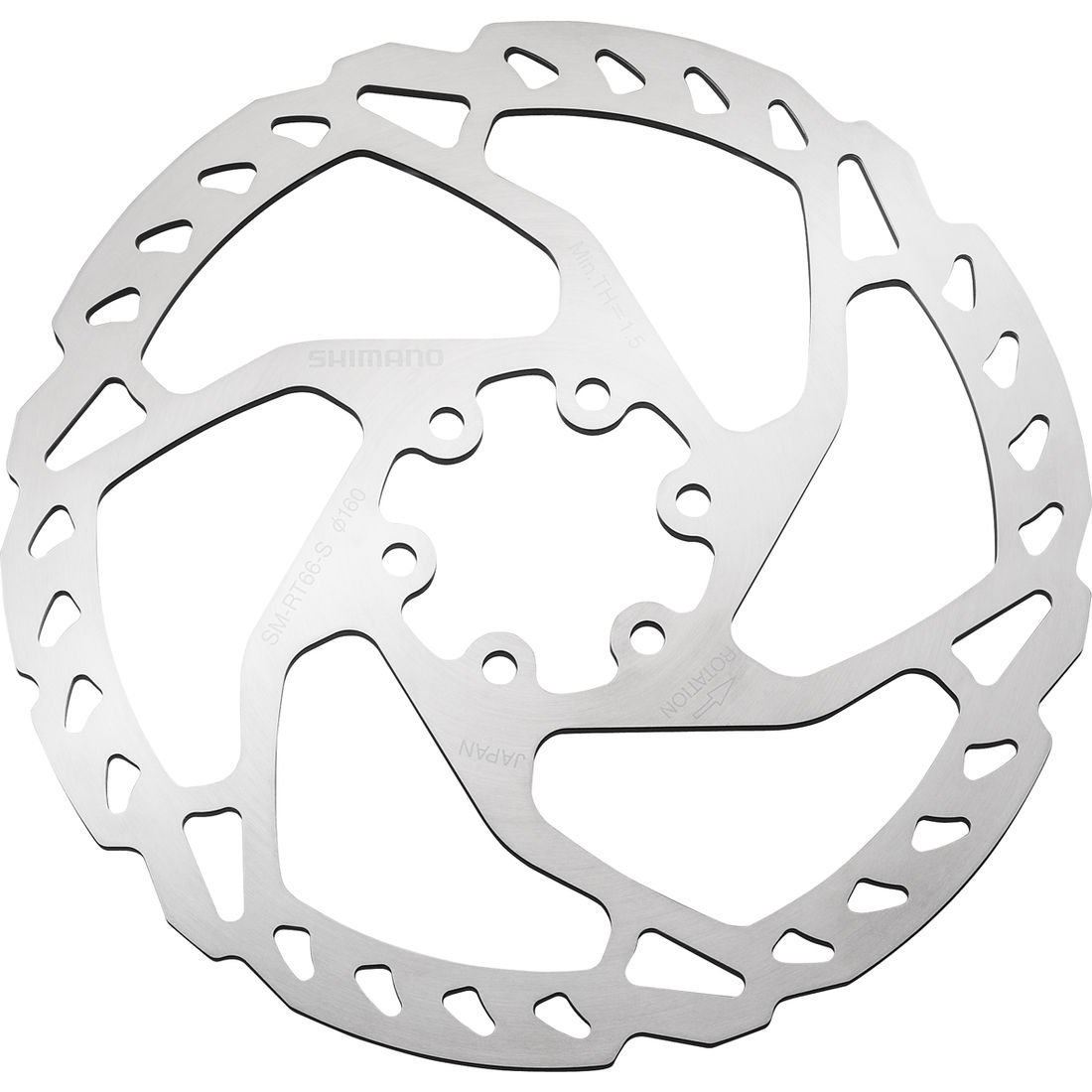 фото Тормозной диск велосипедный shimano, rt66, zee, 160 мм, 6 болтов, bic81603-3-45