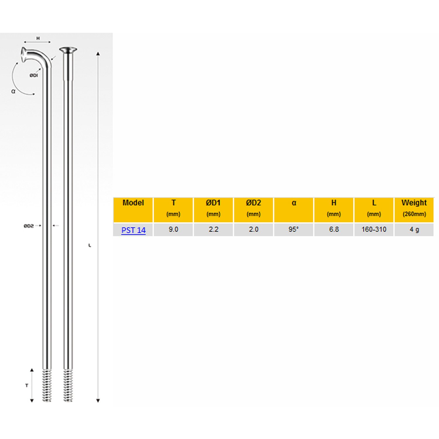 Спицы велосипедные PILLAR PST14, титановые, 2.0мм, 14G, черный, PST14 (Ti Standart) (Длина: 180), Черные
Спицы велосипедные PILLAR PST14, титановые, 2.0мм, 14G, черный, PST14 (Ti Standart) (Длина: 180), Черные