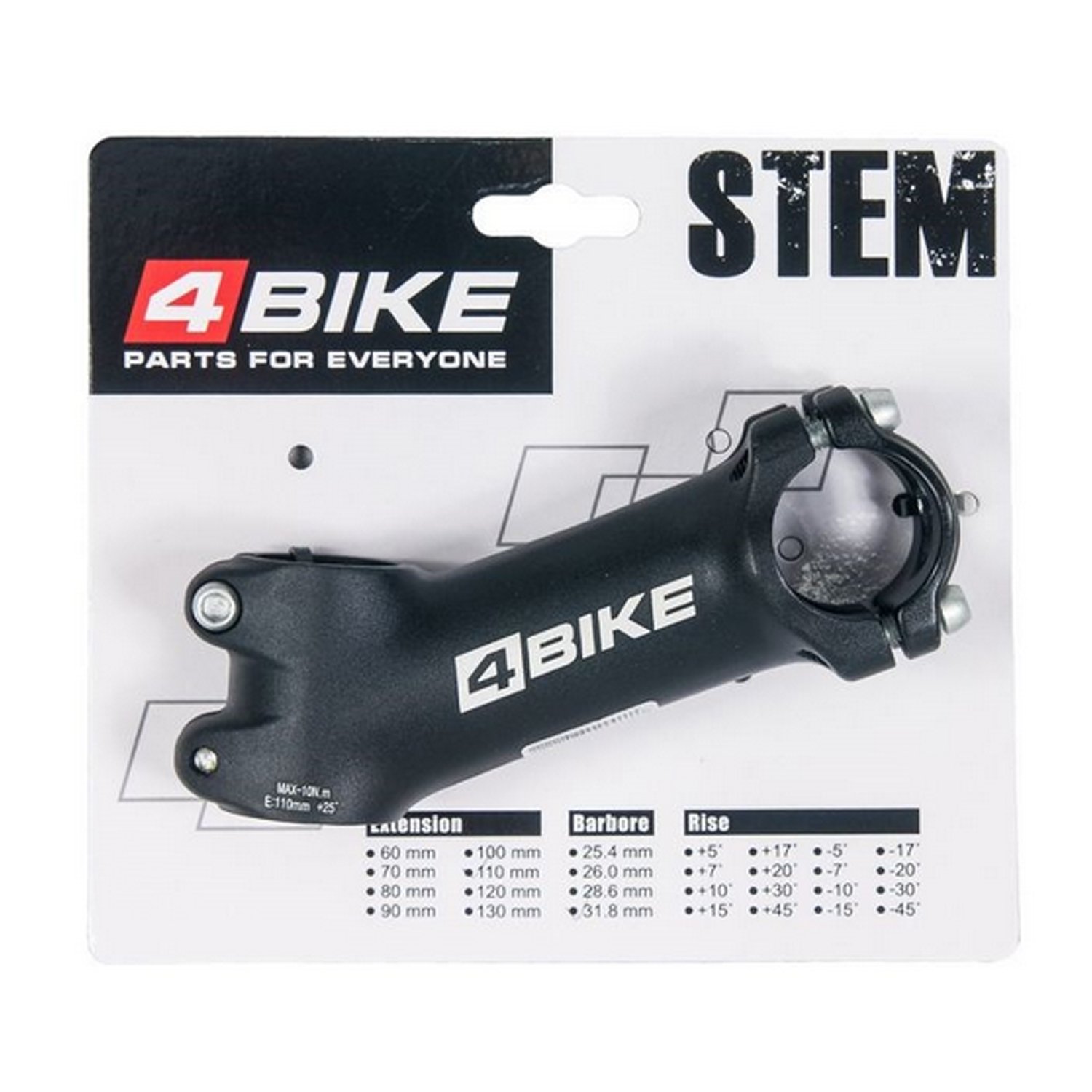 Вынос руля 4BIKE TDS-D499A, алюминиевый, L:110, R:+25°, D:31.8 мм, чёрный, ARV000405
Вынос руля 4BIKE TDS-D499A, алюминиевый, L:110, R:+25°, D:31.8 мм, чёрный, ARV000405