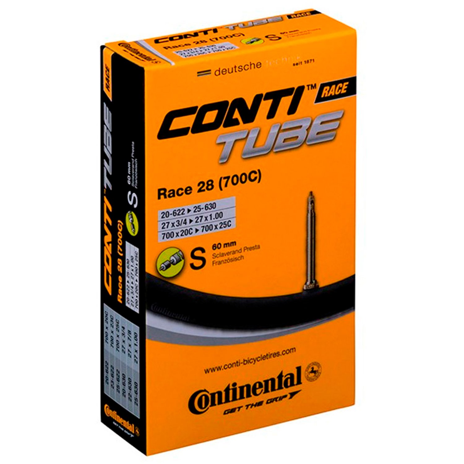 Велокамера CONTINENTAL MTB 29, 29"х1.75-2.5 (47-62/622), спорт 60мм, 02-0182191
Велокамера CONTINENTAL MTB 29, 29"х1.75-2.5 (47-62/622), спорт 60мм, 02-0182191