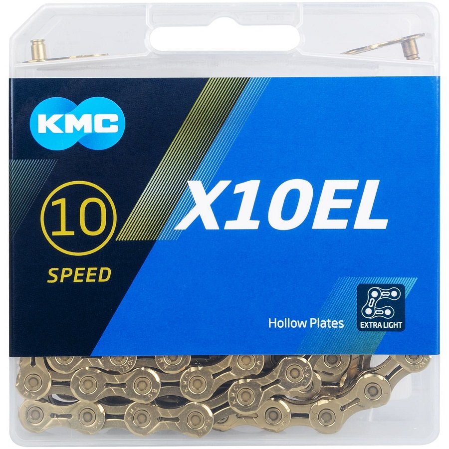 Цепь велосипедная KMC X10EL Ti-Ni Gold 1/2"x11/128" 10ск. 114 звеньев, облегч EL-extra light, с замком, 5-303562
Цепь велосипедная KMC X10EL Ti-Ni Gold 1/2"x11/128" 10ск. 114 звеньев, облегч EL-extra light, с замком, 5-303562