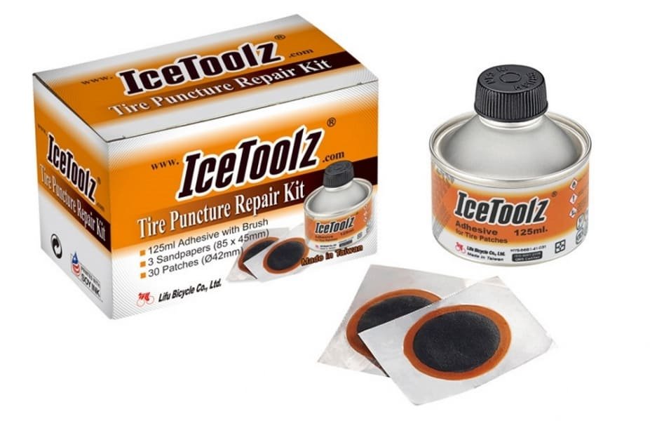 Комплект заплаток IceToolz Jumbo Tire Puncture Repair Kit, клей 125мл, 30шт заплаток, 3шт наждачки., 6-800002
Комплект заплаток IceToolz Jumbo Tire Puncture Repair Kit, клей 125мл, 30шт заплаток, 3шт наждачки., 6-800002