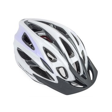 Велошлем с сеточкой Flow 136 Wht/Violet INMOLD 54-61см AUTHOR 8-9001424 Велошлем с сеточкой Flow 136 Wht/Violet INMOLD 54-61см AUTHOR 8-9001424Велошлемы<br>Велошлем спортивный AUTHOR Flow 136 Wht/Violet INMOLD<br>Профессиональная модель<br>- 21 отверстие<br>- со съемным козырьком<br>- с защитной сеточкой<br>- система застежки Author DialFit обеспечивает легкое, удобное крепление и надежную фиксацию шлема на голове<br>- технология InMold обеспечивает высокую прочность при низком весе<br>- регулируемый<br><br><br>вес 255г<br>цвет бело-фиолетовый; индивидуальная упаковка<br>размер 54-61см<br>Артикул 8-9001424<br>