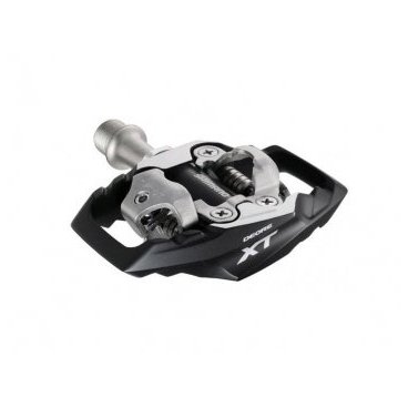 Педали для велосипеда Shimano XT, M785, SPD, с шипами, EPDM785 Педали для велосипеда Shimano XT, M785, SPD, с шипами, EPDM785Педали для велосипедов<br>Педали XT, M785, SPD, с шипамиОткрытый механизм застегивания спроектирован для лучшей защиты от грязи<br>Прочная и надежная хромомолибденовая ось с креплением шестигранником 8 мм<br>Улучшенная контактная поверхность для повышения стабильности педалирования<br>Не требующая обслуживания картриджная ось<br>