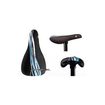 Седло велосипедное VELO BMX/FREESTYLE/DIRT VL-7122 222,5х120мм со штырем 25,4x160мм 6-147122 Седло велосипедное VELO BMX/FREESTYLE/DIRT VL-7122 222,5х120мм со штырем 25,4x160мм 6-147122Седла для велосипедов<br>Высокопрочное велосипедное седло VELO BMX/FREESTYLE/DIRT VL-7122<br>с ударопоглощающим эластомером<br>в комплекте с анодированым подседельным штырем 25.4х160мм, 222,5х120мм<br>246г <br>черное с рисунком, блистер<br>Артикул 6-147122<br>