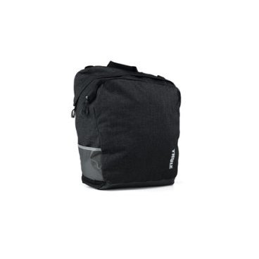 Сумка велосипедная Thule Tote 26,5 л, цвет черный 100007 Сумка велосипедная Thule Tote 26,5 л, цвет черный 100007Велосумки<br>Сумка велосипедная thule tote 26,5 л, цвет чёрный<br>Легко трансформируется в повседневную сумку с удобными ручками или ремнем через плечо.<br> <br>Широкий проем позволяет удобно помещать внутрь крупные вещи.<br>Крепления-невидимки легко отщелкиваются при переноске без велосипеда для максимального удобства переноски.<br>Система крепления проста в использовании, безопасна и имеет малый уровень вибрации.<br>Внешние прозрачные кармашки обеспечивают использование аварийного фонаря и хранение его в одном удобном месте.<br><br>Технические характеристики<br><br><br><br><br>Объем<br>26.5 л<br><br><br>Вес<br>1270 г<br><br><br>Параметры ВxШxГ<br>40x30x20 см<br><br><br>Цвет<br>Чёрный<br><br><br>Водонепроницаемый<br>Водостойкий<br><br><br>Материалы<br>Без ПВХ<br><br><br>Гарантия<br>5 лет<br><br><br>Разное<br>-<br><br><br><br><br>Технологии<br><br><br>Крепления-невидимки<br><br><br><br><br><br>Встроенный карман для фонарика<br>Внешние прозрачные кармашки обеспечивают использование аварийного фонаря и хранение его в одном удобном месте<br>