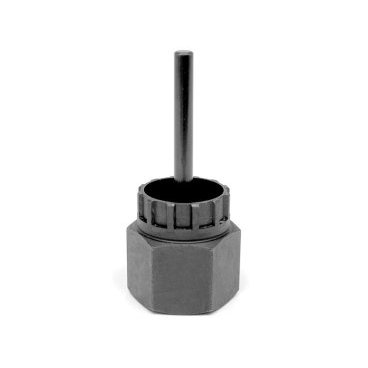 Съемник кассеты, для Shimano/SRAM/SunRace и других, с направляющим штифтом PTLFR-5G Съемник кассеты, для Shimano/SRAM/SunRace и других, с направляющим штифтом PTLFR-5GВелоинструменты<br>Высококачественный съемник кассеты для Shimano/SRAM/SunRace с направляющим штифтом.<br>Изготовлен из закаленной легированной стали. Для снятия кассеты дополнительно требуется иметь дюймовый гаечный и «хлыст». При отсутствии дюймового гаечного ключа (25,4мм) рекомендуем использовать разводной ключ.<br>За счет использования высококачественной стали увеличен внутренний диаметр инструмента (тонкие стенки), что позволяет снимать кассету без откручивания контргайки эксцентрика.<br>FR-5G имеет 12 шлицов, (примерно 23,4 мм в поперечнике).<br>