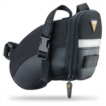 Подседельная велосумка TOPEAK Aero Wedge Pack w/strap mount SMALL (TC2260B) Подседельная велосумка TOPEAK Aero Wedge Pack w/strap mount SMALL (TC2260B)Велосумки<br>Подседельная велосумка Topeak Aero Wedge Pack with traditional strap mount. Качественная велосумка под седло. Светоотражающие элементы, удобное ремешковое крепление.<br><br> <br>Тип крепления: подседельная<br>Материал: нейлон, полиэстер<br>Объем: 0.66 л<br>Вес: 100 г<br>Габариты (ДxШxВ): 18 x 8.5 x 11 см<br>Артикул: TC2260<br>