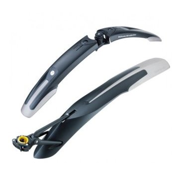 Комплект крыльев TOPEAK Defender M1 & XC11-29er, ONE SET, For 29 Wheel (TC9638) Комплект крыльев TOPEAK Defender M1 & XC11-29er, ONE SET, For 29 Wheel (TC9638)Крылья для велосипедов<br>Комплект быстросъемных пластиковых крыльев Topeak Defender M1 & XC11-29er, one set, 29 Wheel, переднее и заднее.<br><br>Крыло переднее (брызговик) Topeak DeFender™ M1 совместимо со всеми стандартными передними вилками, включая конструкцию обратной гориллы. Особый состав пластика делает крыло более гибким, для достижения высокой долговечности. Полированная нижняя часть поможет предотвратить накопление грязи и облегчает очистку.<br> <br><br>Крепление: QR Вилочное крепление<br><br>Диамтер штока: ? 19.6-?26 мм & ?27.7-?35 мм<br><br>Материал: Двутоновый литой высокоударопрочный пластик<br><br>Дополнительно: Полировання нижняя поверхность<br><br><br>Легкое и модное переднее крыло Topeak DeFender М1 - прекрасный выбор велосипедиста!<br><br>Заднее велосипедное крыло (брызговик) Topeak DeFender XC11-29er - элегантное, легкое и компактное быстросъемное заднее крыло с креплением на подседельную трубу. Совместимо с трубами размером от ?25.4 до ?34.9 mm. Высокопрочный пластик с гибкой прорезиненной задней частью.<br> <br><br>заднее велосипедное крыло, легко снимается/ставиться благодаря креплению на эксцентрике<br><br>шарниры помогают легко регулировать угол наклона крыла<br><br>расширенная, из ударопрочного пластика кромка крыла устойчива к ударам<br><br>полированный в нижней части пластик предотвращает накопление грязи<br><br><br>Вы всегда можете недорого купить качественные крылья для велосипеда, велоаксессуары и велозапчасти в интернет-магазине Вашвелосипед.рф по отличной цене.<br>