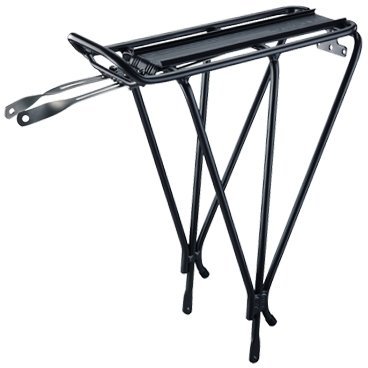 Велобагажник TOPEAK Explorer 29er Tubular Rack для 29, Black TA2042-B Велобагажник TOPEAK Explorer 29er Tubular Rack для 29, Black TA2042-BБагажники для велосипеда<br>Багажник Topeak Explorer 29er, Tubular Rack для 29, Black<br>Багажник имеет жесткую трубчатая конструкцию и разработан специально для 29 колес. Идеальный багажник для многодневных походов, поездок или просто покатушек. Совместимость с креплением QuickTrack™ для использования с любыми сумками MTX TrunkBag и задней корзины.<br>Крепление под тормоза: V-Brake<br>Материал: Алюминий 6061 T-6<br>Совместимость с сумками: Серия MTX QuickTrack<br>Максимальна нагрузка: 25 кг<br>Дополнительно:место для крепления мигалки/катафота<br>Размеры (Д x Ш x В): 42 x 17 x 41.5 cm<br>Вес:640 г<br>