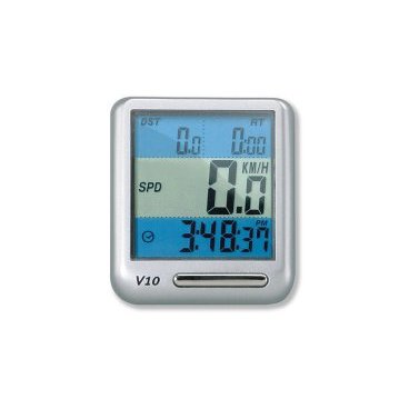 Велокомпьютер беспроводной TOPEAK Panoram V10, 11 function cycle computer (TPC-15) Велокомпьютер беспроводной TOPEAK Panoram V10, 11 function cycle computer (TPC-15)Велокомпьютеры<br>Компактный велокомпьютер с 11-ю функциями и легкочитаемым широким дисплеем, одновременно показывающим все ключевые показатели, беспроводной.<br><br>Характеристики:<br><br>-Текущая скорость<br>-Средняя скорость<br>-Максимальная скорость<br>-Дистанция поездки<br>-Общий пробег<br>-Время в пути<br>-Среднее время в пути<br>-Индикатор разряда батареи<br>-Часы<br>-Индикатор движения колеса<br>-Размер: 4 x 1.8 x 4.5 см<br>-Вес: 24г<br>