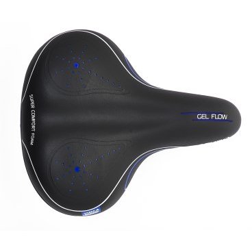 Седло для велосипеда Vinca Sport комфортное с гелем 246х206мм черное с синим VS 02 azuro black/blue Седло для велосипеда Vinca Sport комфортное с гелем 246х206мм черное с синим VS 02 azuro black/blueСедла для велосипедов<br>Седло Vinca Sport<br>Комфортное сидение для велосипеда с гелевым наполнителем<br>Характеристики:<br>Наличие амортизаторов:есть<br>Размеры: 246х206 мм<br>Производство: Китай<br>черное с синим<br>Артикул VS 02 azuro black/blue<br>