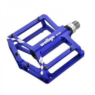 Педали WELLGO B185 BMX/Downhill алюминий, ось Cr-Mo, сменные шипы, широкие, синие 6-150185 Педали WELLGO B185 BMX/Downhill алюминий, ось Cr-Mo, сменные шипы, широкие, синие 6-150185Педали для велосипедов<br>Педали WELLGO B185 Blue BMX/Downhill - оригинальный дизайн, широкие, литые, фрезерованные.<br>Особенности:<br>Анодированное покрытие<br>Герметичные подшипники.<br>Материал педалей: Алюминий<br>Ось: Высокопрочный хром-молибденовый сплав<br>Размер: 111х100х27мм<br>Вес: 320 г/пара<br>Резьба: 9/16<br>Цвет: синий<br>В индивидуальной упаковке.<br>
