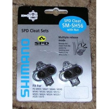 Шипы Shimano SH56, SPD, мультинаправленные (выстегиваются в обе стороны), Y41S98092 Шипы Shimano SH56, SPD, мультинаправленные (выстегиваются в обе стороны), Y41S98092Педали для велосипедов<br>Шипы Shimano SM-SH56, мультинаправленные (выстегиваются в обе стороны), пара<br>Гайки в комплекте<br>Артикул: Y41S98092<br>