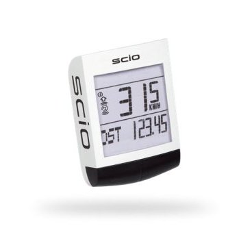 Велокомпьютер PRO, SCIO , беспроводной, белый PRCC0012 Велокомпьютер PRO, SCIO , беспроводной, белый PRCC0012Велокомпьютеры<br>Велокомпьютер Pro SCIO <br>Сигнал с датчика поступает непосредственно на устройство с дисплеем и выводит на него показания. Крупные цифры отчётливо различимы, а одна кнопка позволяет разобраться в управлении даже ребёнку. Модель позволяет смотреть не только дистанцию, пройденную за текущий отрезок времени, но и общий путь и затраченное на него количество минут. Также, помимо текущей, на экран выводится средняя скорость. Отображение времени, проведённого в пути, поможет рассчитывать необходимую скорость для поездок.<br>Функции:<br>текущая и средняя скорость<br>дистанция поездки <br>общая дистанция и общее время за все поездки (во время движения не отображаются)<br>время в пути<br>