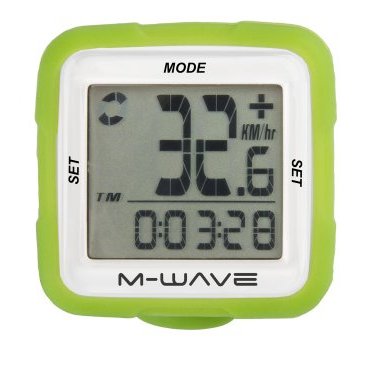 Велокомпьютер M-WAVE, 14 функций, беспроводной, 5-244716 Велокомпьютер M-WAVE, 14 функций, беспроводной, 5-244716Велокомпьютеры<br>Велокомпьютер M-WAVE, 14 функций, беспроводной - всегда готов подсказать время, поведать о Ваших скоростных рекордах, длительности поездки и ее расстоянии. Велокомпьютер подбодрит вас, когда вы подустали, или похвалит за достойные результаты.<br>Этот велокомпьютер очень легко крепится на руль или вынос благодаря силиконовому корпусу.<br><br>Функции:<br><br> текущая скорость, средняя скорость, максимальная скорость поездки<br> одометр<br> температура<br> автоматический старт/стоп<br> сжигание калорий<br> пройденное расстояние<br> время и дистанция поездки<br> часы<br>