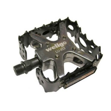 Педали WELLGO LU-953, MTB, алюминий, ось CrMo, 9/16, 95х88мм, на промподшипниках, LU-953 Педали WELLGO LU-953, MTB, алюминий, ось CrMo, 9/16, 95х88мм, на промподшипниках, LU-953Педали для велосипедов<br>WELLGO Педали LU-953, MTB, алюминий, ось CrMo, 9/16, 95х88мм, на промподшипниках, сменные шипы, серо-чёрные, с отражателем, в торг.уп.<br>